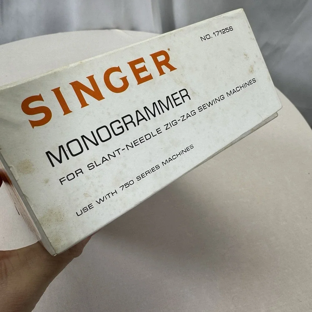 Vtg Singer Monogrammer For Slant-Needle Sewing Machines 750‎ Series Complete Set